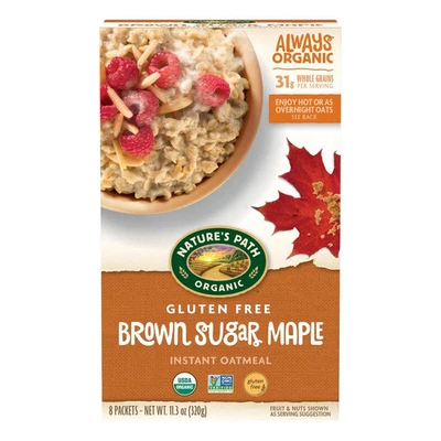 Nature's Path Organic Brown Sugar Maple Oatmeal, 11.3 oz (Pack of 1), Gluten - Image 1 of 4