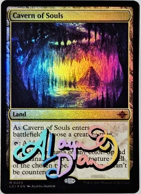 Foil CAVERN OF SOULS Alayna Danner ARTIST RAINBOW SIGNED Autograph MTG NM! Magic - Image 1 of 2