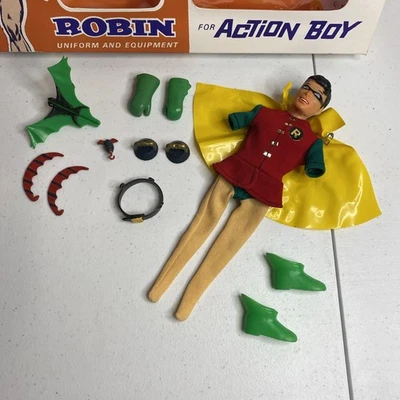 1967 IDEAL CAPTAIN ACTION BOY Robin Costume Set COMPLETE HIGH GRADE Batman 1966 - Image 1 of 4