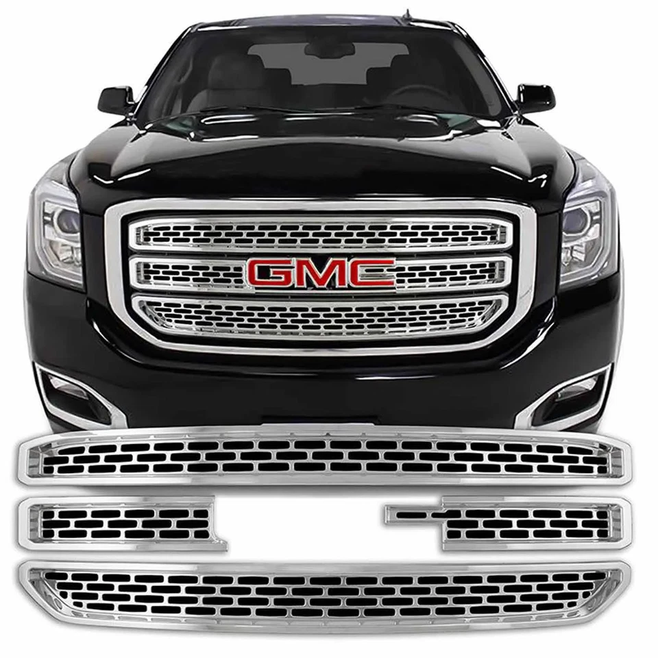 GMC Yukon 2015 rejilla cromada inserción superposición malla 4 piezas Foto 1 de 1