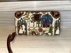 Disney Dooney & Bourke - Beauty and the Beast Stained Glass Wrislet Wallet - Picture 1 of 12