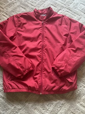 Merona Mens Size Medium Red Zip Jacket Soft Fleece Lining Pockets Coat NWOT - Image 1 of 4