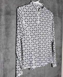 Callaway Weather Series Womens Top Size S White Geometric Long Sleeve UPF 50+ - Picture 1 of 12