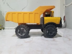 Vintage anni '80 Tonka giallo metallo discarica camion in plastica discarica made in Mexico - Foto 1 di 7