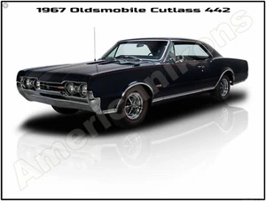 1967 Oldsmobile Cutlass 442 New Metal Sign: Pristine Restoration - Picture 1 of 1