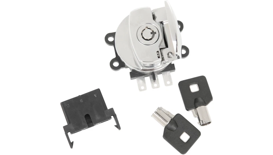 Interruptor de encendido con bisagra lateral cromado Harley Davidson Drag Specialties Foto 1 de 1