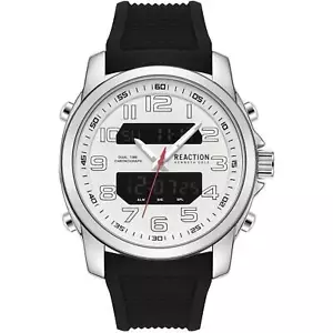 Kenneth Cole Reaction Men's Watch Ana-Digi Black Silicone Strap KRWGP2188404 - Picture 1 of 1