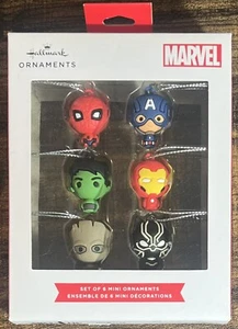 Hallmark Marvel Mini Super Hero Navidad Adornos Set de 6 ¡Nuevo en Caja! - Imagen 1 de 2