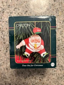 Christmas Santa Refer Time Out Coach Whistle Gifts Carlton Cards Ornaments 2001  - Picture 1 of 1