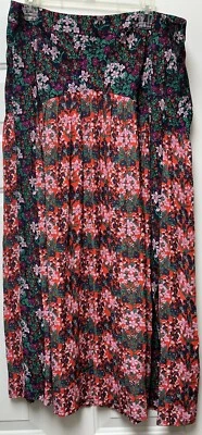 NUEVO CON ETIQUETAS Joules Rojo Elle Floral Falda Plisada Talla 14 Cintura Elástica Midi Foto 1 de 4