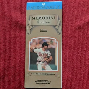 1990 Cal Ripken MEMORIAL STADIUM Map Baltimore Orioles Maryland Rand McNally Ads - Picture 1 of 3