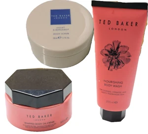 3x Ted Baker Cuidado Corporal Aceite Batido Crema 300 ml Jabón Nutritivo 200 ml Exfoliante 50 ml - Imagen 1 de 6