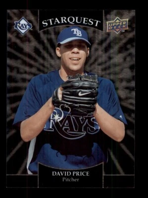 2009 UPPER DECK STARQUEST SILVER COMMON #SQ-37 DAVID PRICE ROOKIE RC TB RAYS - Image 1 of 2