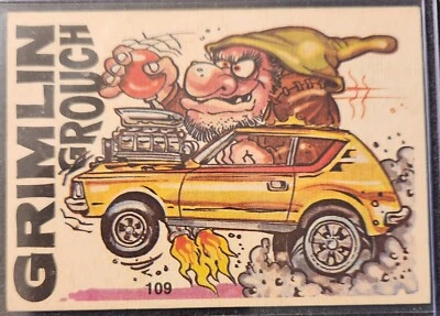 1970 Oddest Odd Rods #109 GREMLIN GROUCH / Fan Artwork On Back, Free S&H  - Image 1 of 2