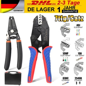5IN1 CRIMPZANGE SET PRESSZANGE KABELSCHUH QUETSCHZANGE MULTIFUNKTIONALE ZANGE - Bild 1 von 12