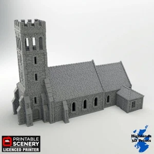 Chiesa Normanna Un Terreno Sparso Gioco da Tavolo DnD Stampa 3D 32/28/20/15/10mm - Foto 1 di 8