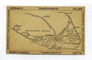 Papel vintage Nantucket MA, Gardiner's (postales), Kodaks, desarrollo fotográfico - Imagen 1 de 2