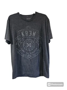 Krew Sz L Blood & Concrete Concert Tshirt Short Sleeve Dark Gray - Picture 1 of 7