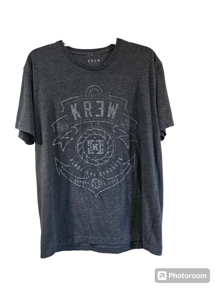 Camiseta de concierto Krew talla L Blood & Concrete manga corta gris oscuro Foto 1 de 4