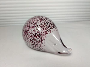 Vintage Wedgwood Studio Purple Speckles Art Glass Hedgehog Paperweight - Picture 1 of 7