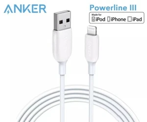 Anker Powerline III USB to Lightning Cable 6ft iPhone Charger Cord MFi-Certified - Picture 1 of 6