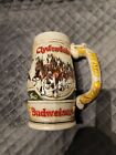 Budweiser Anheuser Busch 1983 Clydesdale Beer Stein Mug Vintage Ceramarte Brazil for sale