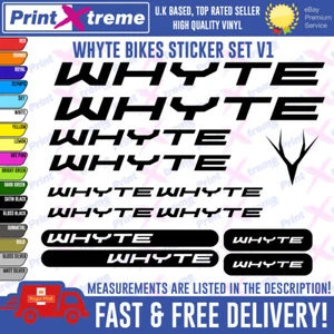 WHYTE BIKE Decal Stickers Vinyl Mountain Cycling MTB UNIVERSAL top Quality V1 - Picture 1 of 7
