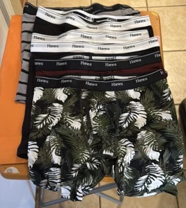 Hanes 6 Pack Tagless Open Fly Boxer Briefs Boys XL 29-31” Waist 109-131 Lb - Picture 1 of 8