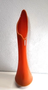 Vintage 23.5” LE Smith Orange Smoothie Swing Vase Bittersweet MCM - Picture 1 of 5