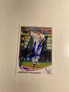 Colorado Rockies JORDAN PACHECO Signed Card - Picture 1 of 1