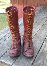 Wesco 16" Highliner Climbing Boots 7D 44 13, Redwood