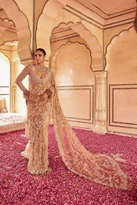 VESTIDO SARI INDIO BOLLYWOOD DISEÑADOR PAQUISTANÍ MUJER SARI ÉTNICO BOLLYWOOD - Imagen 1 de 7
