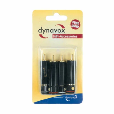 4 x Dynavox High-End Cinch-Stecker Cinchstecker bis 8mm Kabel Schraubklemmung
