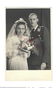 Nr 56067 Hochzeit  Foto PK  Deutscher LW Soldat - Picture 1 of 2