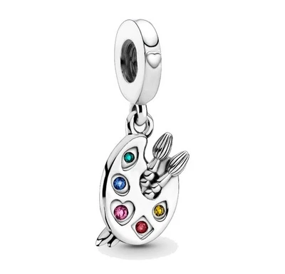 Collar Pulsera Pandor Paleta de Artista Colgante Dije Ajuste, Plata de Ley 925 Foto 1 de 4