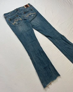 Vintage Pepe Jeans Style Trashy Y2K Low Rise Jeans Sz 29 Patchwork Fairycore HK - Picture 1 of 23