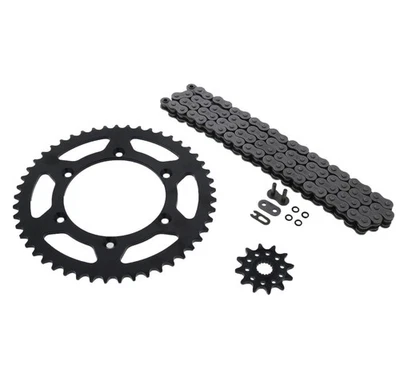 1996, 2000-2003 serve para Suzuki RM125 O Ring corrente e roda dentada preta 12/49 520-114L - Imagem 1 de 3