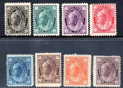 CANADA 1897 98 SCOTT 66 73 MINT HINGED F VF - Image 1 of 2