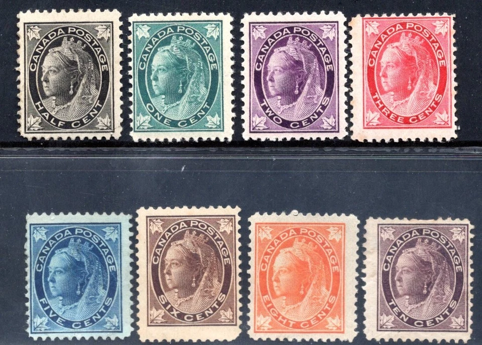 CANADA 1897 98 SCOTT 66 73 MINT HINGED F VF - Image 1 of 2