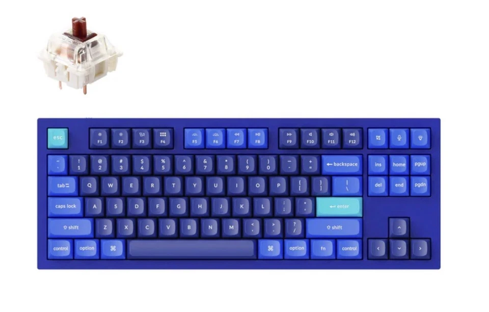 KEYCHRON Q3 QMK CUSTOM MECHANICAL KEYBOARD TKL—- BROWN SWITCH—- GREAT CONDITION - Image 1 of 1