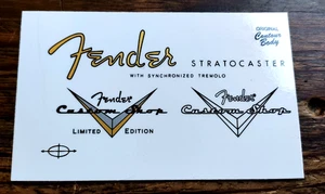 FENDER stratocaster CS 60 HEADSTOCK LOGO TETE DE GUITARE FENDER strato CS 60 - Photo 1/2