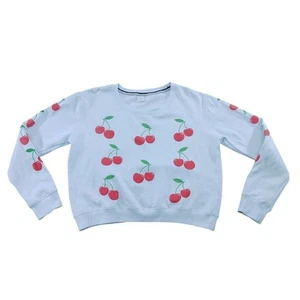 Relaxx Damen Small Cherry Print Rundhals Langarm Pullover Sweatshirt - Bild 1 von 8