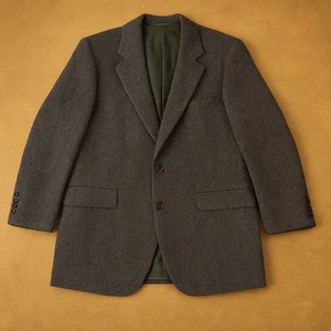 Vintage Harris Tweed Blazer Men’s 43 Sport Coat Jacket Herringbone Donegal - Picture 1 of 13