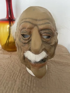 PMG Halloween 2012 Paper Magic Latex Realistische Vollgesicht ALTER MANN MASKE Weiße Haare - Bild 1 von 3