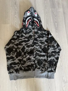 A Bathing Ape Grey Camo Hoodie Size Medium Brand New - Picture 1 of 6