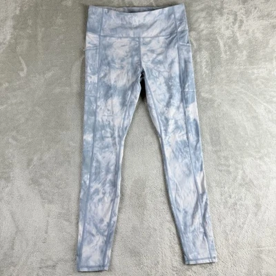 Leggings femininas RLY Relay Active cinza médio azul tingido cintura alta roupas esportivas - Imagem 1 de 4