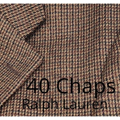 NEW 40 Chaps Ralph Lauren Blazer Brown Check Tweed Wool Sport Coat Houndstooth - Image 1 of 4