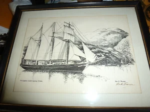 Testing Ship Captain Scott Print - Picture 1 of 7