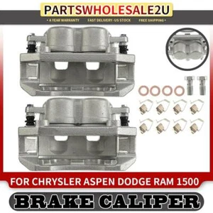 2x Brake Caliper w/ Bracket for Dodge Ram 1500 2009-2010 Dakota Chrysler Front - Picture 1 of 8
