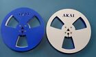 Akai 7" tape spools 3D printed (Plastic) in Blue/White and Red Center
